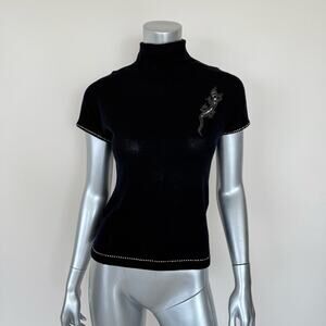 Women wool short sleeve top size S